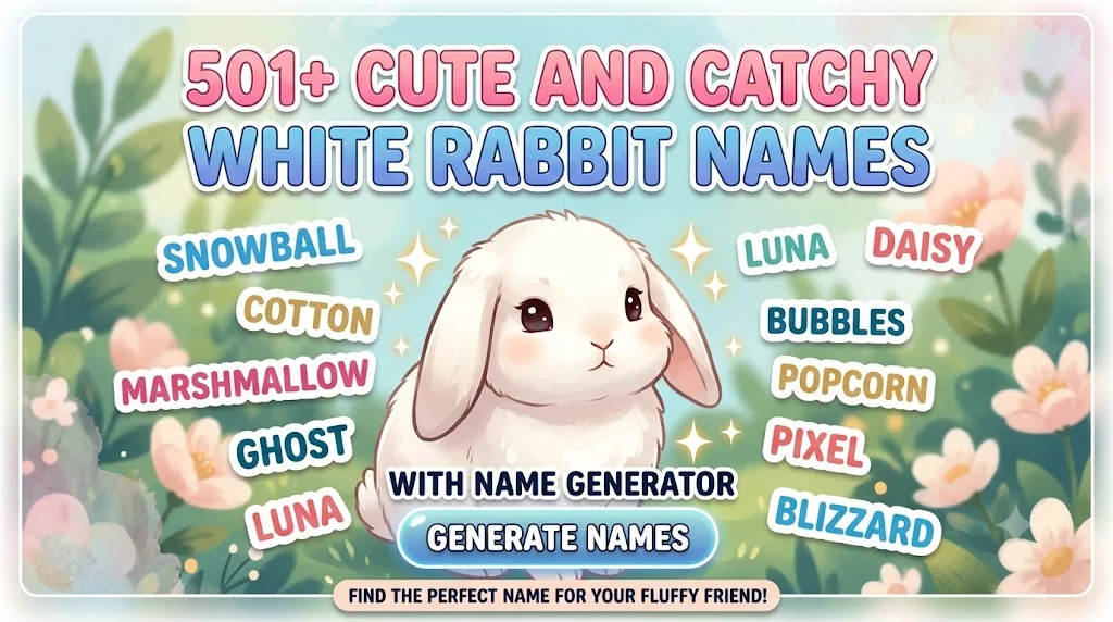 501+ Cute and Catchy White Rabbit Names With Name Generator