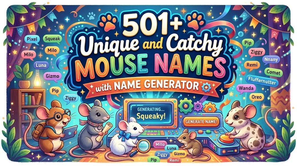 501+ Unique and Catchy Mouse Names With Name Generator