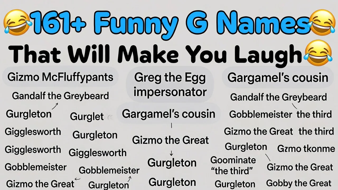Cute and Funny G Names ๐