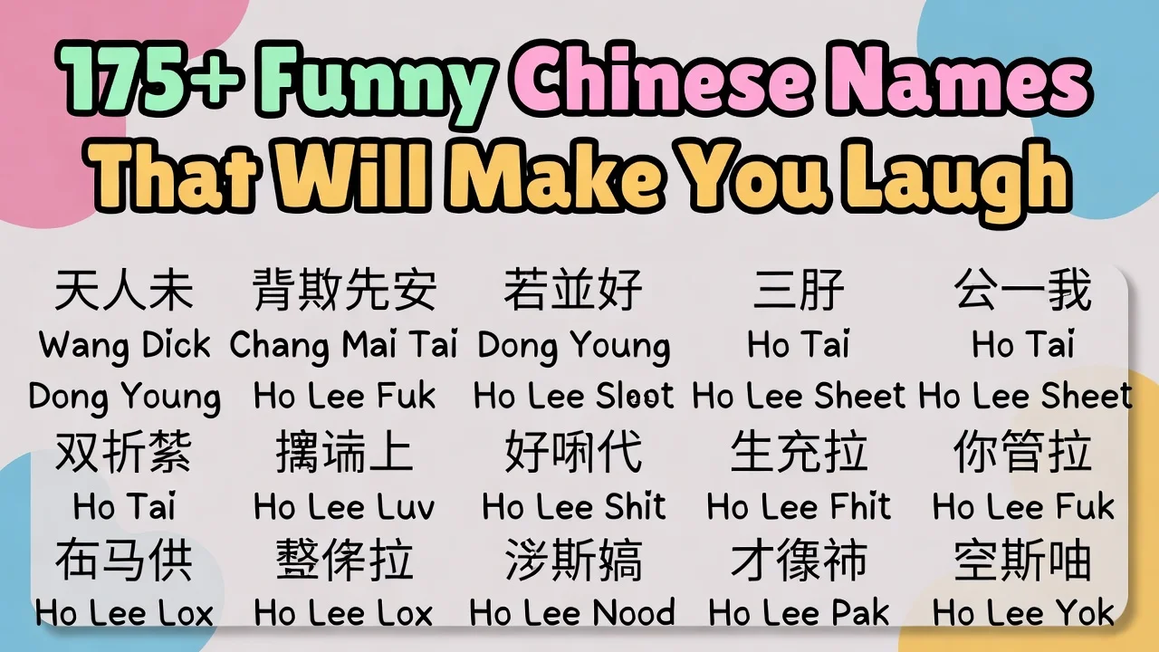 Playful Pun-Based Chinese Style Names