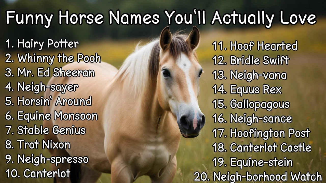 Quirky Personality Funny Horse Names