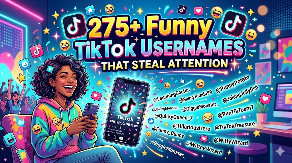 275+Funny TikTok Usernames That Steal Attention