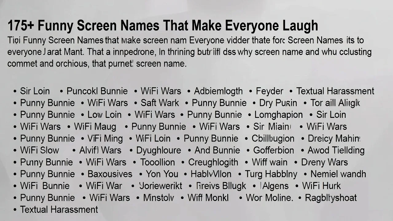 Cute but Funny Names ๐ผ
