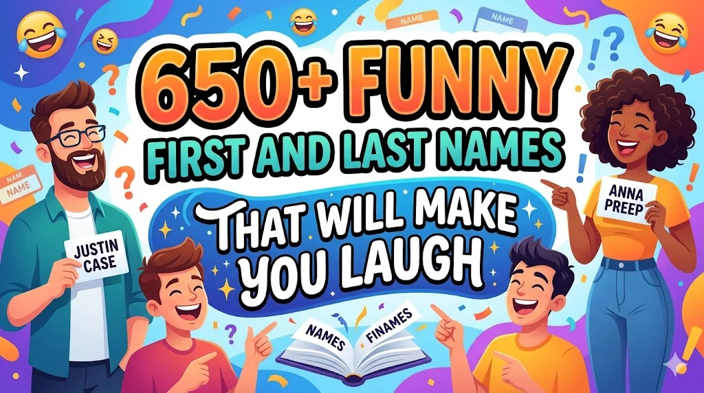 650+Funny First and Last Names That Will Make You Laugh