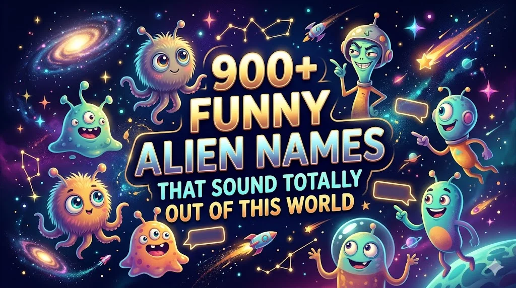 900+Funny Alien Names That Sound Totally Out of This World