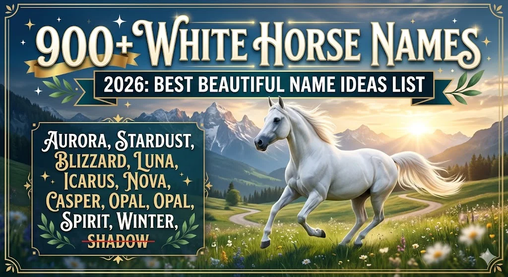 🏆 The Best White Horse Names for Every Type of Horse