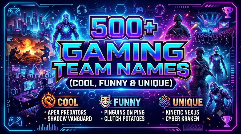 100 Unique Stylish Gaming Team Names (Symbols + Pro Fonts)