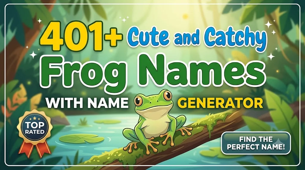 401+ Cute and Catchy Frog Names With Name Generator