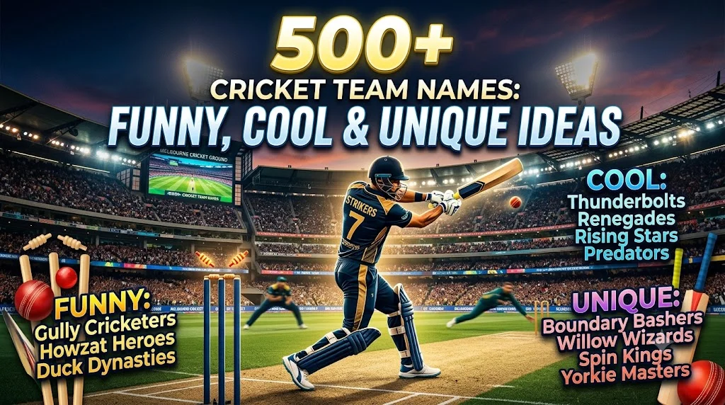 500+ Cricket Team Names: Funny, Cool & Unique Ideas 