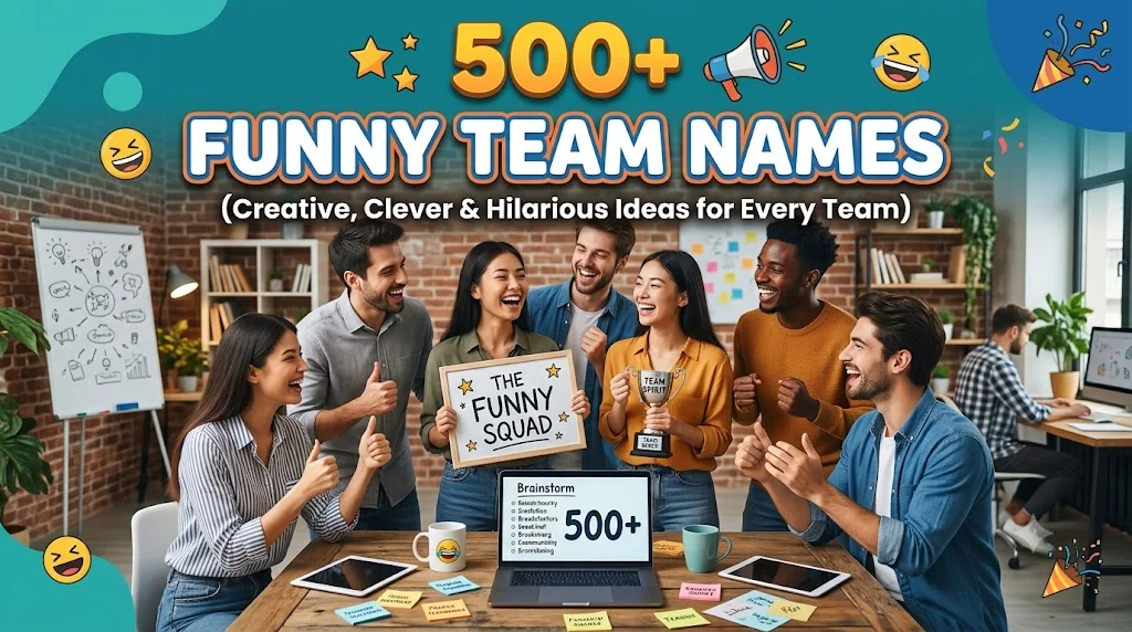 500+ Funny Team Names (Creative, Clever & Hilarious Ideas for Every Team)