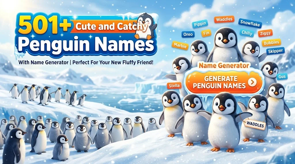 501+ Cute and Catchy Penguin Names With Name Generator