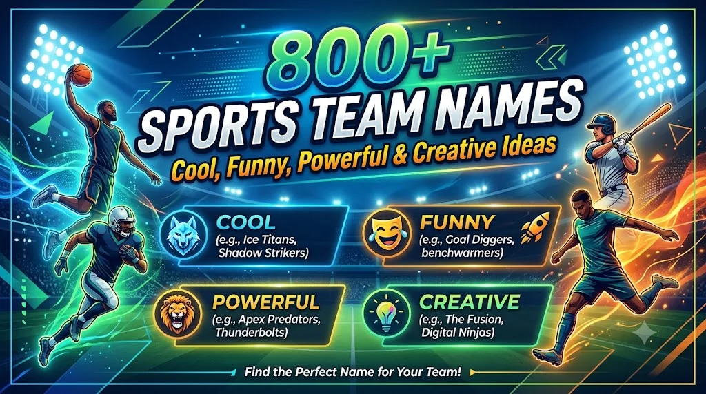 800+ Sports Team Names: Cool, Funny, Powerful & Creative Ideas