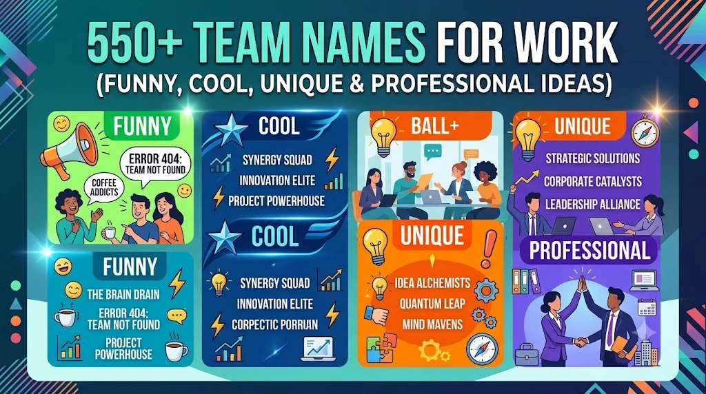 Powerful Team Names for Work